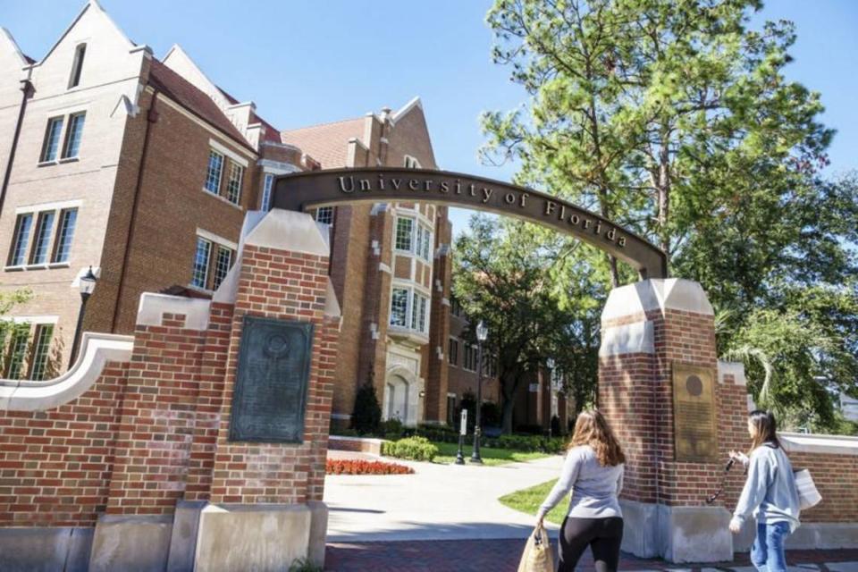 The University of Florida campus in Gainesville, where another political battle is brewing, this one over how the teaching critical race theory might impact funding from the GOP-led Florida Legislature.