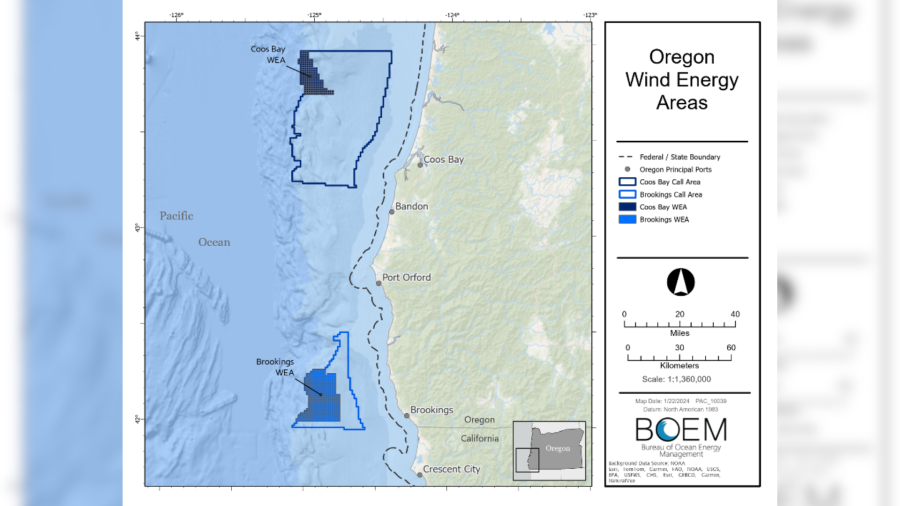 Oregon offshore wind energy plans near Coos Bay, Brookings finalized