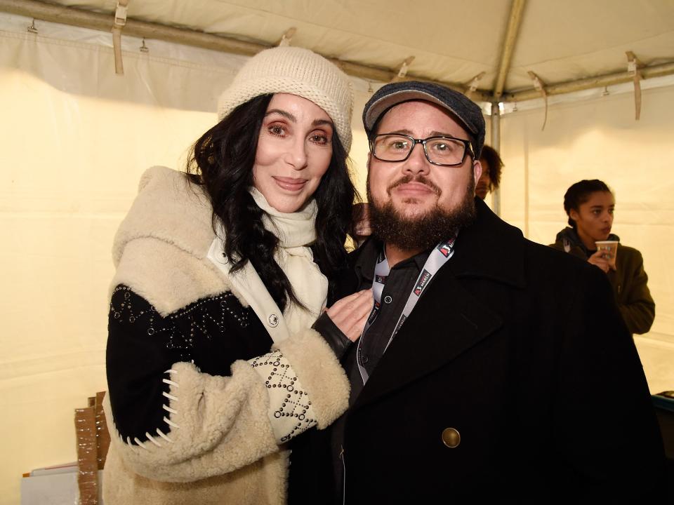 Cher and Chaz Bono in 2017