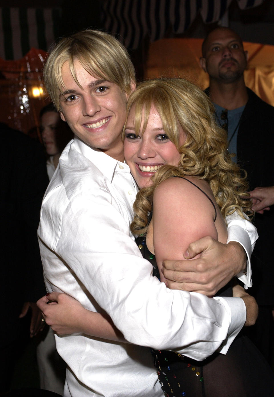 hilary and aaron hugging