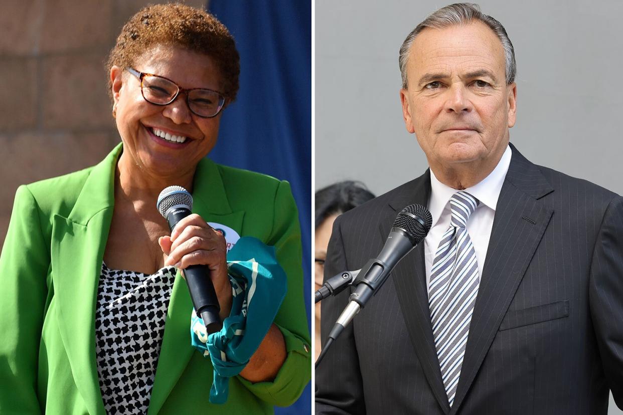 LA Mayor Election Results Karen Bass, Rick Caruso