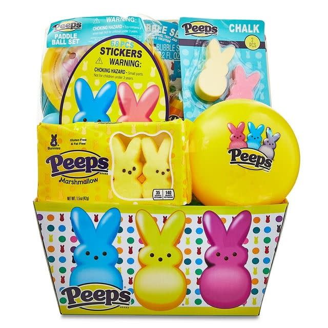 <p><a href="https://go.redirectingat.com?id=74968X1596630&url=https%3A%2F%2Fwww.walmart.com%2Fip%2FPeeps-Licensed-Standard-Easter-Basket-Gift-Set%2F3663890718&sref=https%3A%2F%2Fwww.bestproducts.com%2Fparenting%2Fkids%2Fg60212603%2Fpremade-easter-baskets-2024%2F" rel="nofollow noopener" target="_blank" data-ylk="slk:Shop Now;elm:context_link;itc:0;sec:content-canvas" class="link ">Shop Now</a></p><p>Peeps Easter Basket Gift Set</p><p>walmart.com</p><p>$15.00</p>