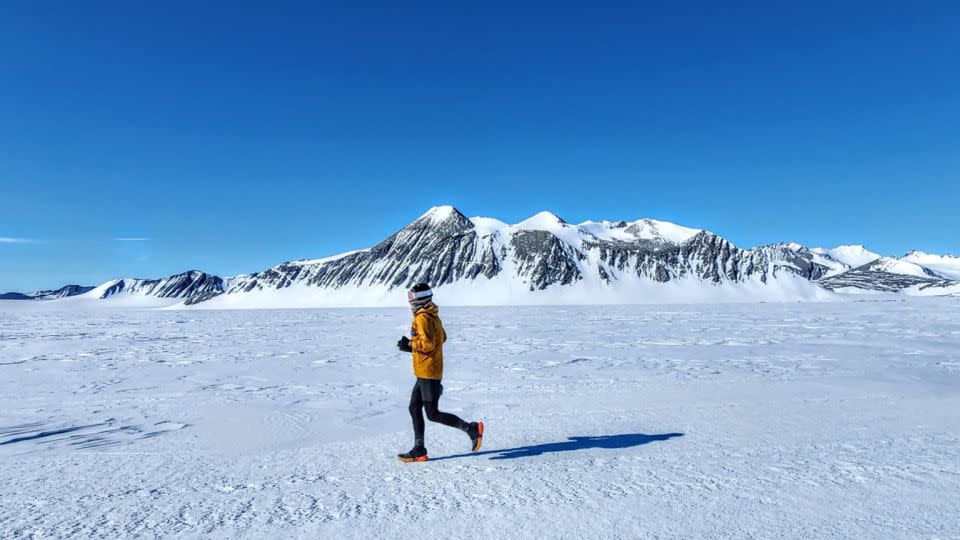Donna Urquhart ran close to 900 miles in Antarctica between December and January. - Rhys Newsome