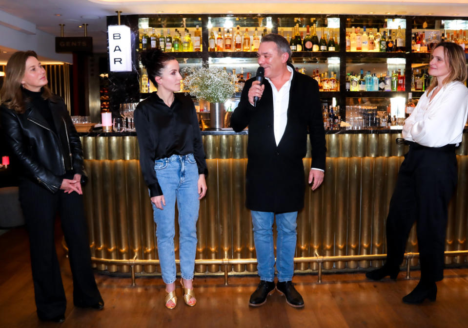 Olivia de Lamberterie, Coco, Laurent Muller (les Arènes) et Catherine Robin (ELLE)