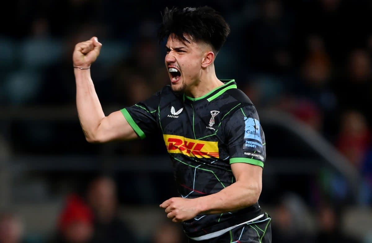 Marcus Smith celebrates victory at Twickenham  (Getty Images)