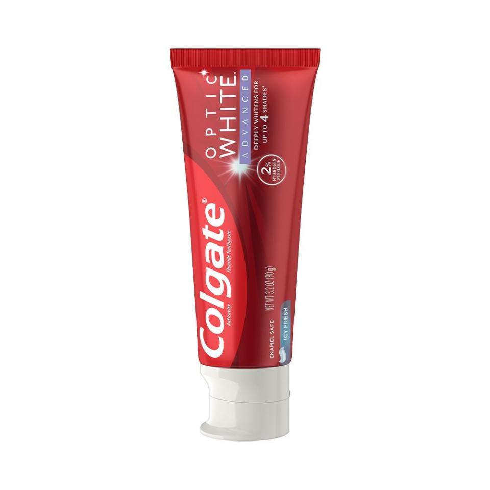 <p><strong>Colgate</strong></p><p>amazon.com</p><p><strong>$12.96</strong></p><p><a href="https://www.amazon.com/dp/B082F1QH7S?tag=syn-yahoo-20&ascsubtag=%5Bartid%7C10051.g.42537411%5Bsrc%7Cyahoo-us" rel="nofollow noopener" target="_blank" data-ylk="slk:Shop Now" class="link ">Shop Now</a></p><p>I’m a heavy tea drinker, yet I pride myself on having a bright smile—and it’s largely thanks to this powerful Colgate formula. Along with a generic mouthwash, it’s been a key part of my routine for months and always seems to earn me compliments. Although it currently lacks the ADA Seal, it does contain two percent hydrogen peroxide to help remove both superficial and deeper stains. And even as someone with fairly sensitive teeth, I don’t find it to be irritating. </p><p>Grab it in a pack of three travel-sized tubes for just $13 on Amazon.</p><p><strong>Amazon rating:</strong> 4.7/5 stars<br></p>
