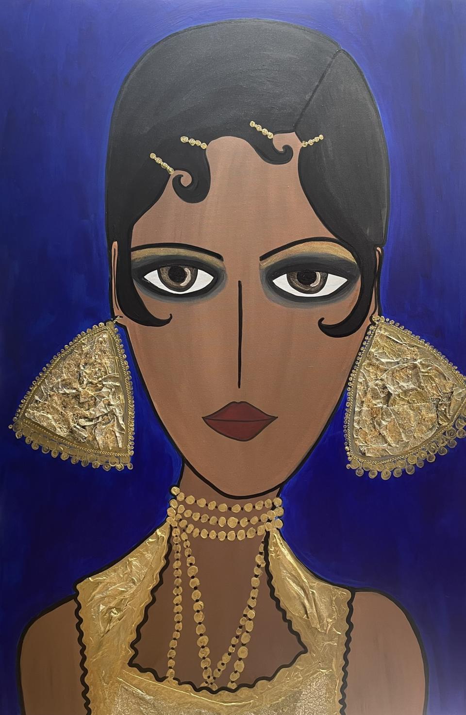 Josephine Baker portrait by Rebecca Moses. - Credit: Courtesy of Rebecca Moses