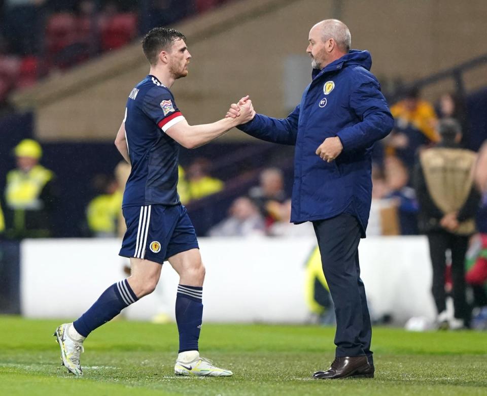 Steve Clarke was impressed by Andy Robertson’s leadership (Andrew Milligan/PA) (PA Wire)