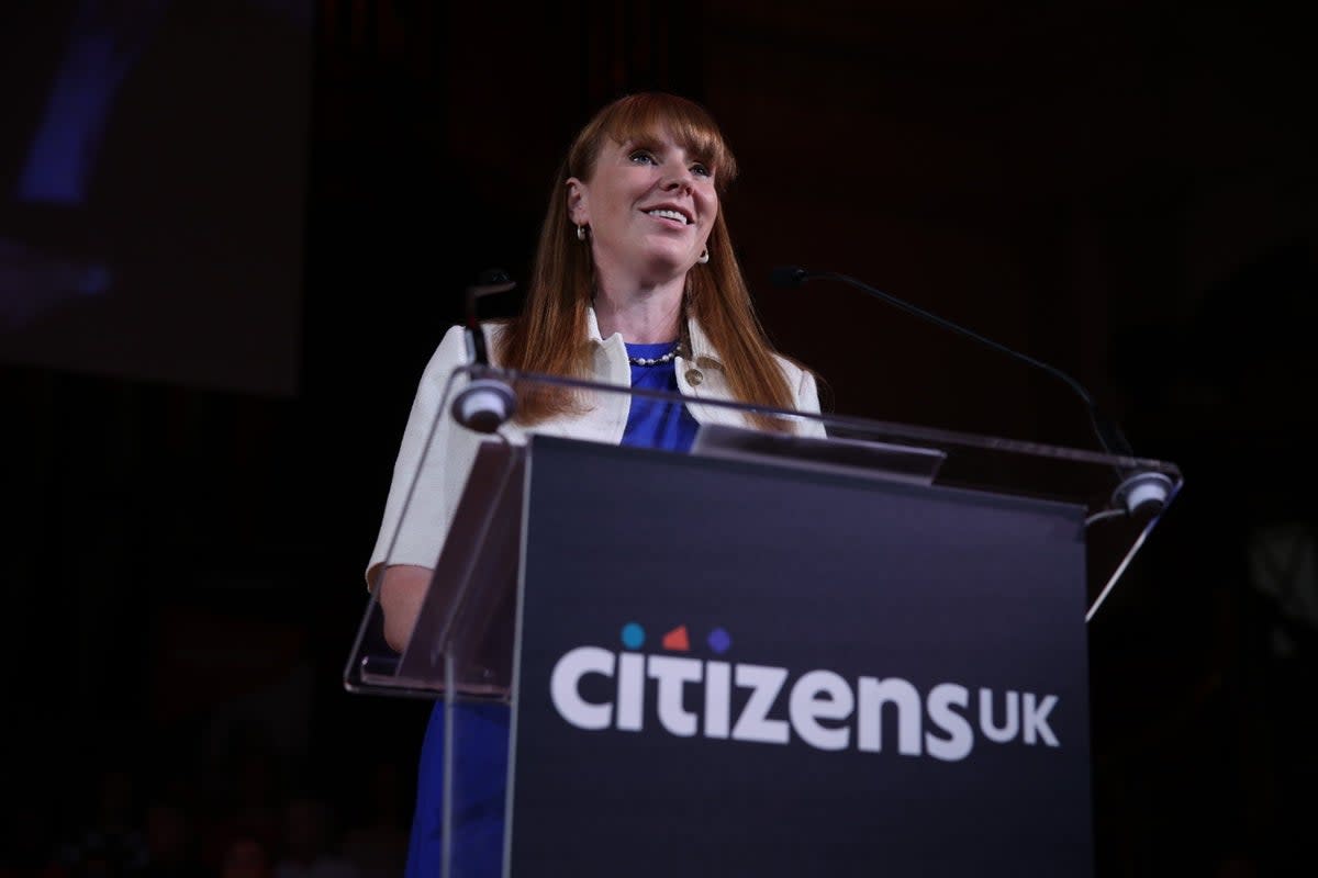 Angela Rayner, speaking at the Citizens UK General Election Assembly event  (Sylvie Pope/Citizens UK)