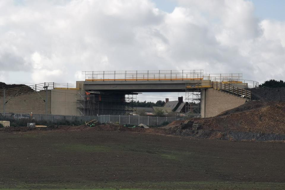 'Significant' milestones have been reached on the NWRR including the installation of this bridge near Kentstone Close, Kingsthorpe (Photo: Logan MacLeod)