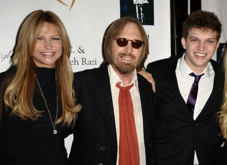 Tom Petty with his second wife, Dana Petty, and son, Dylan Petty, in 2011. (Photo: Getty Images)