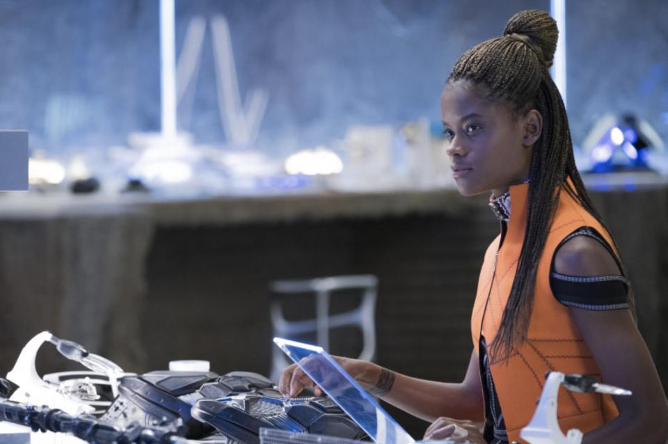 Shuri (Letitia Wright) in her lab. Photo: Marvel Studios