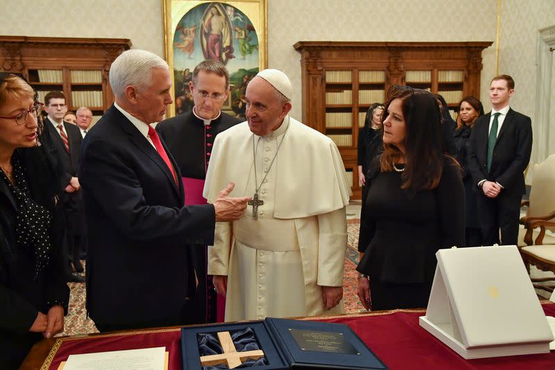 Pope Francis meets Mike Pence