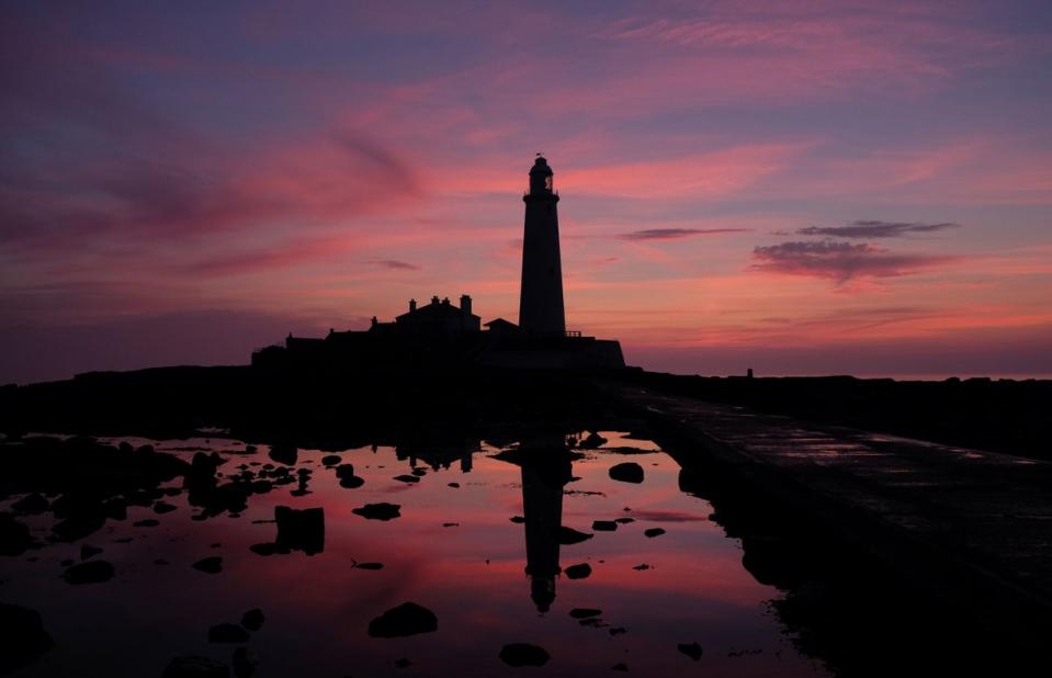 Whitley Bay: Sunrise at St Mary's Lighthouse (PA)