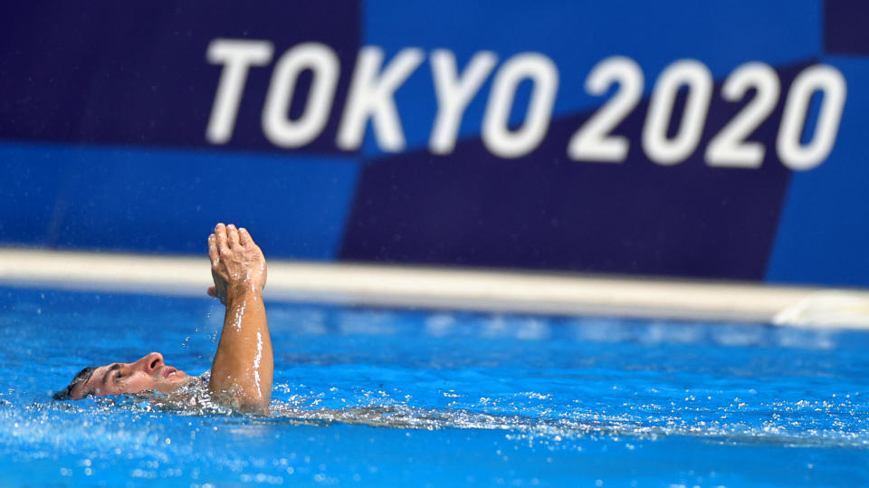 Tokyo 2020 Olympics - Diving - Men's 3m Springboard - Final - Tokyo Aquatics Centre, Tokyo, Japan - August 3, 2021. Rommel Pacheco Marrufo of Mexico reacts after a dive REUTERS/Ann Wang