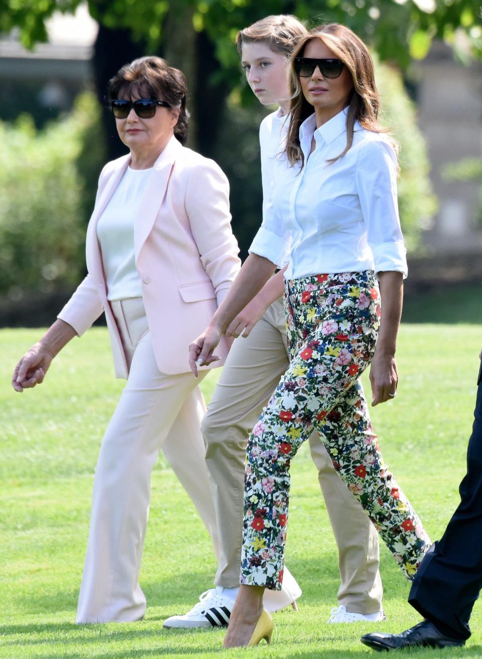 Melania Trump and her mother Amalija Knavs, 2018: Melania was 16 when she was spotted by a fashion photographer in Ljubljana