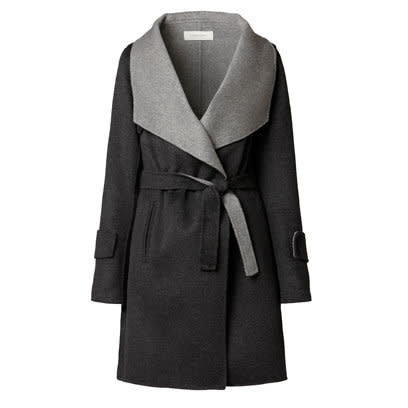 Two tone grey coat by Gerard Darel