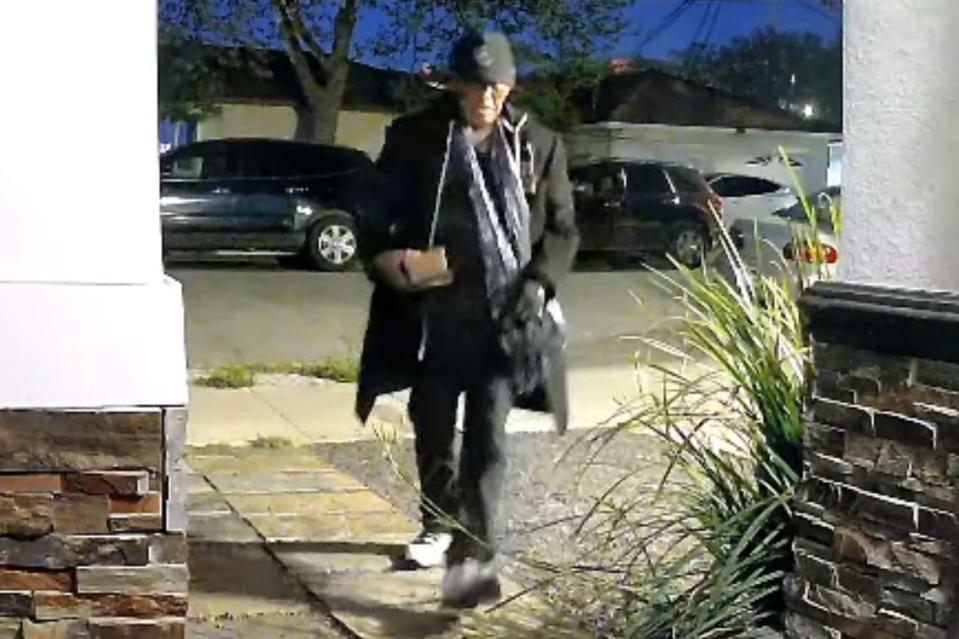 Footage of the alleged porch thief