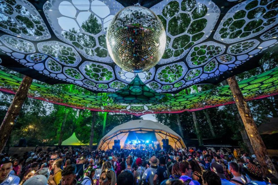 Dancing under the disco ball at the glade