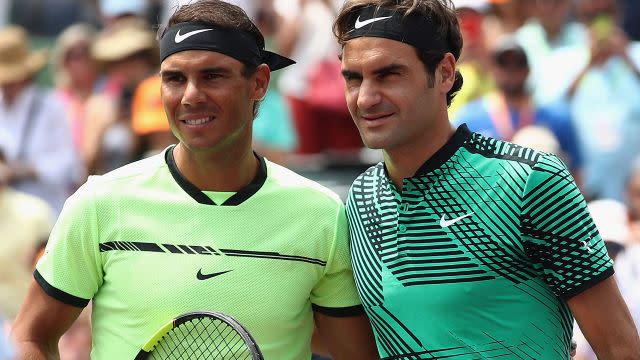 Nadal and Federer. Image: Getty