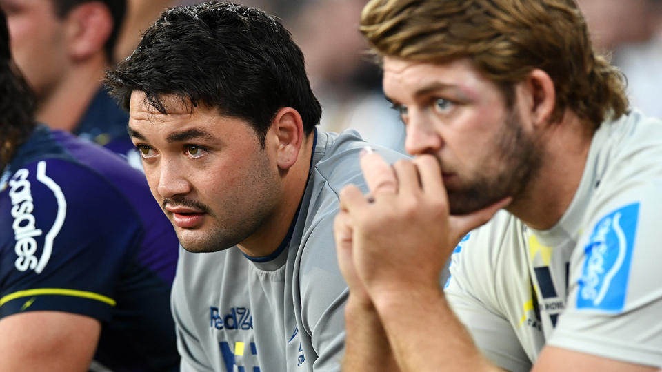 Brandon Smith, pictured left next to Melbourne teammate Christian Welch. (Photo by Bradley Kanaris/Getty Images)