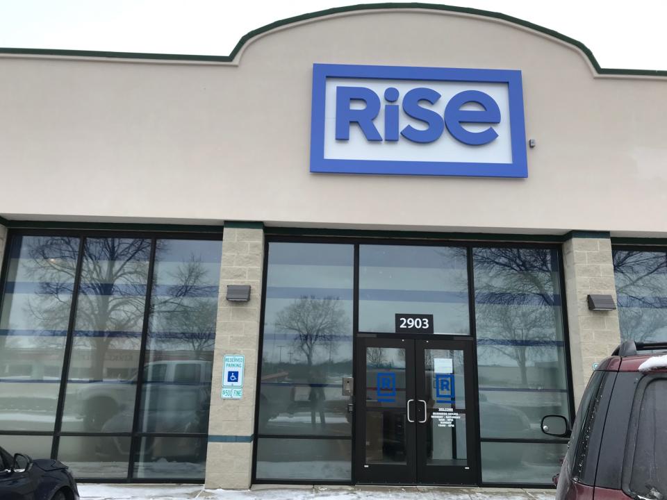 Rise opened on New Year's Day for cannabis customers at 2903 Colorado Ave. in Joliet, near the Louis Joliet Mall. Image via John Ferak/Patch
