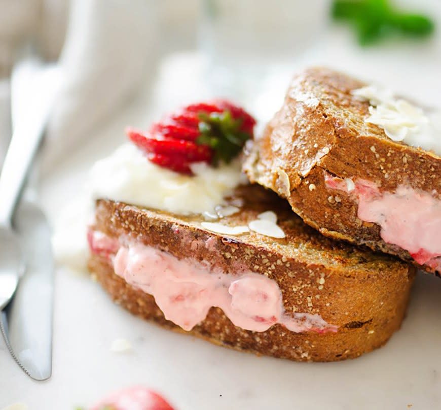 Strawberry Cheesecake Stuffed French Toast from Live Eat Learn