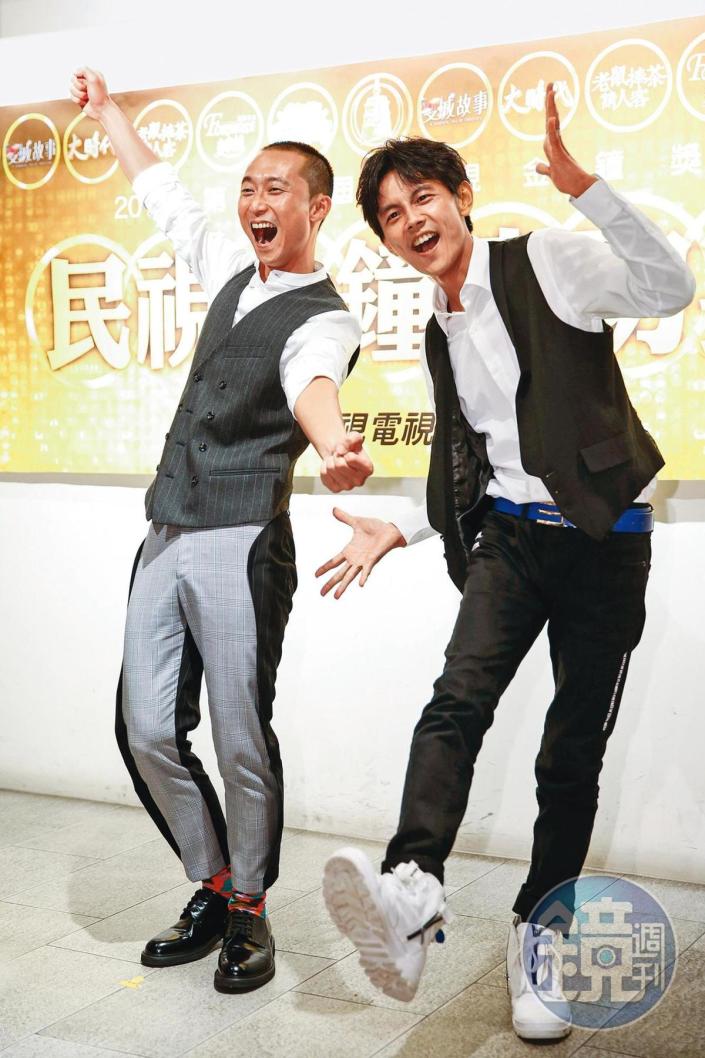 浩子（左）在阿翔發生醜聞後，2人減少合體，但浩子星運順遂，最近還奪得金鐘獎。