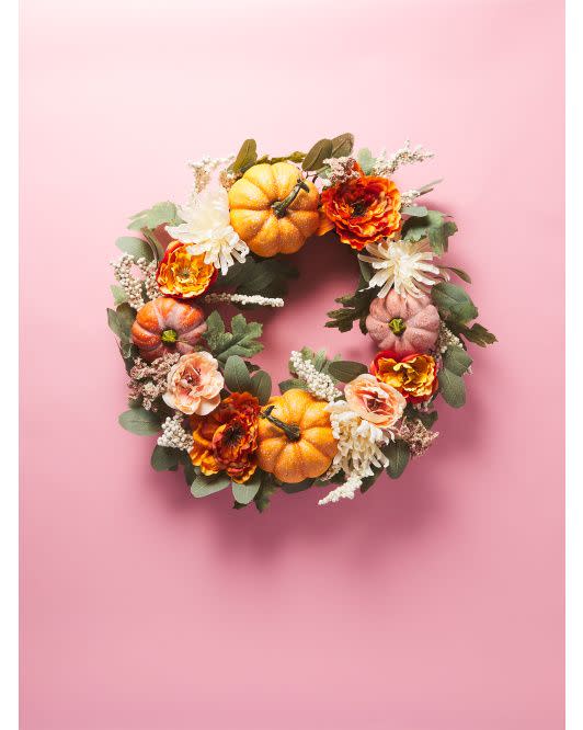 Pumpkin and Peony Wreath