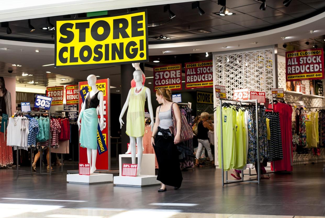 File Photo: A closing down sale at BHS in 2016. Britain's high streets have suffered in recent years with a number of household names disappearing altogether. New research shows shops are now closing at a rate of 14 per day: PA Archive/PA Images