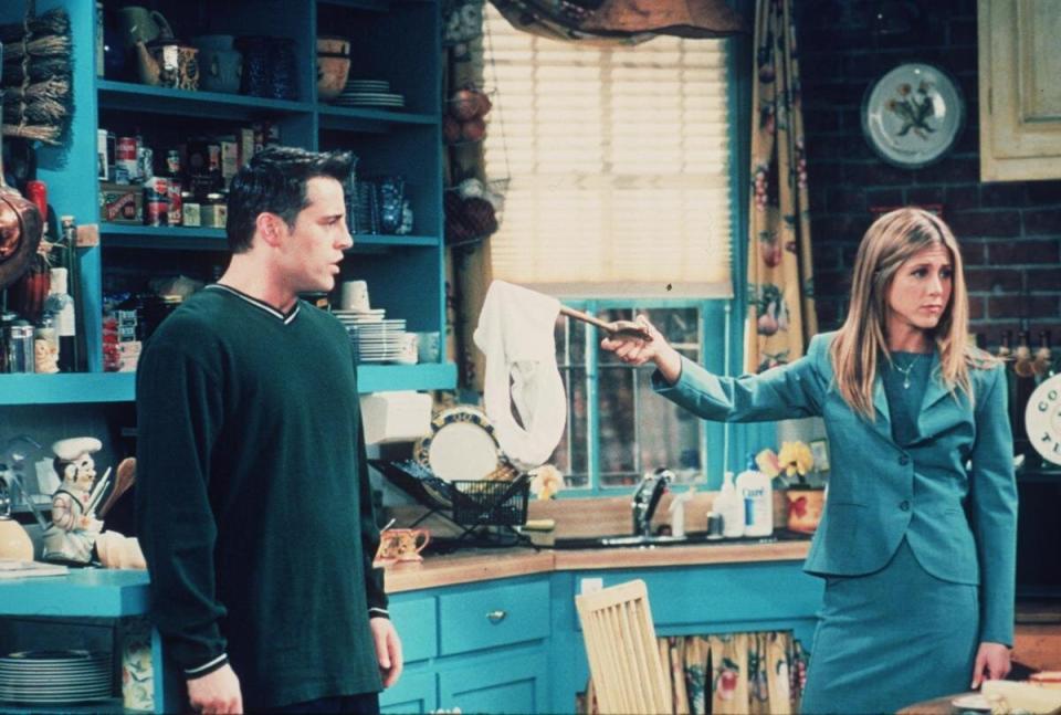 Matt Le Blanc and Jennifer Aniston star in the latest season of 'Friends.' (1999)