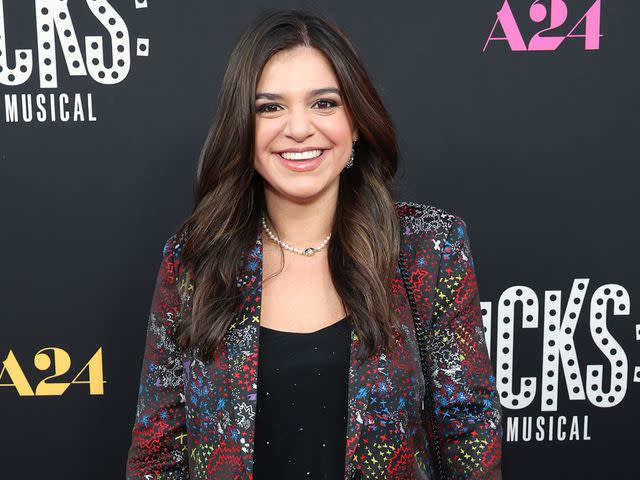 <p>Monica Schipper/WireImage</p> George Lopez's daughter Mayan Lopez attends the Los Angeles premiere of A24's "Dicks: The Musical" on Sept. 18, 2023 in Beverly Hills, California.