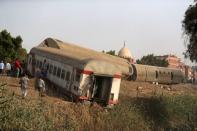 Train derails in Egypt in Qalioubia province, north of Cairo