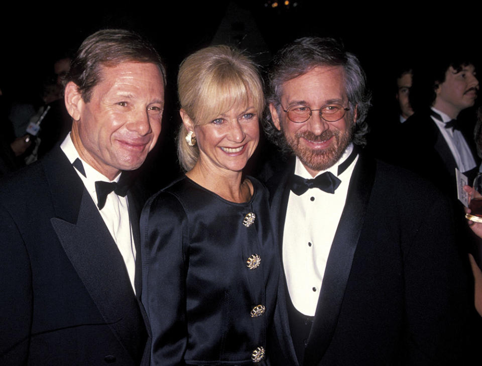 Michael Ovitz with his then-wife, Judy, and Spielberg in 1994.