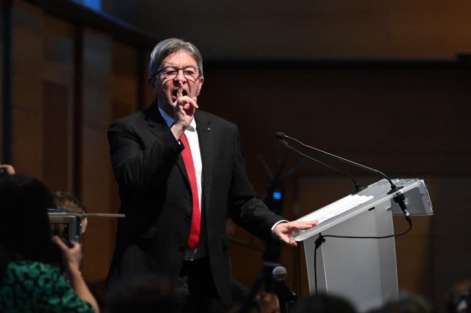 Jean-Luc Mélenchon à l'Institut La Boétie, le 5 février 2023. - Alain JOCARD / AFP