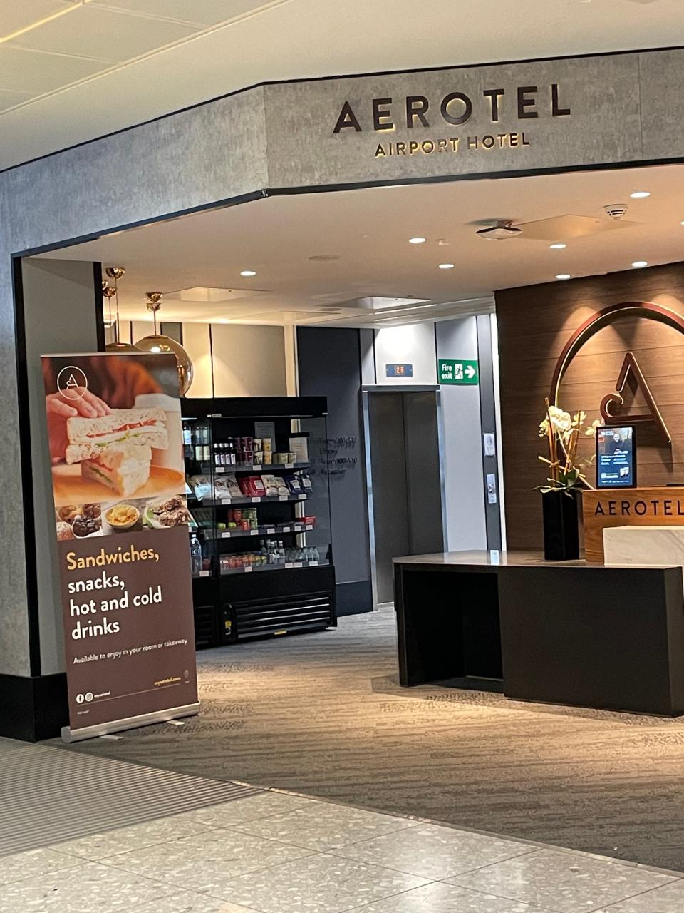 Aerotel entrance at London Heathrow terminal 3