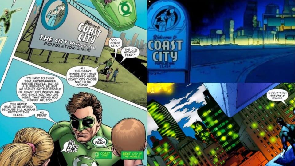 Coast City, the California home of Green Lantern Hal Jordan and his family. 