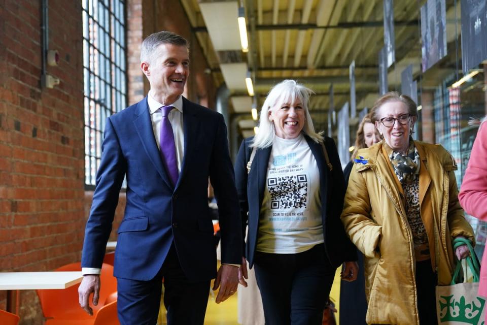 Amanda Solloway (centre), the MP for Derby North, has since repaid her penalty charge (PA Wire)