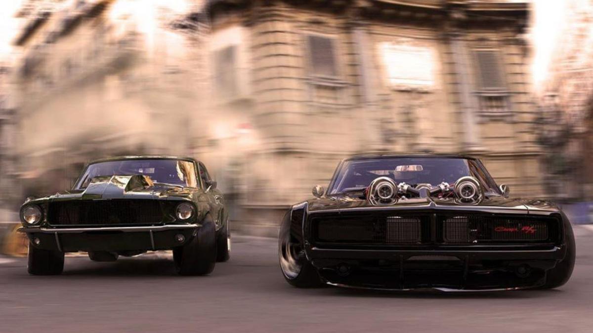 Artist Reimagines Bullitt Mustang Vs Dodge Charger Chase