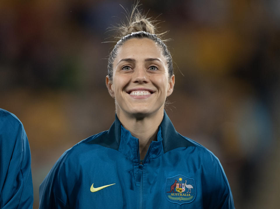 Katrina Gorry smiling during the World Cup.