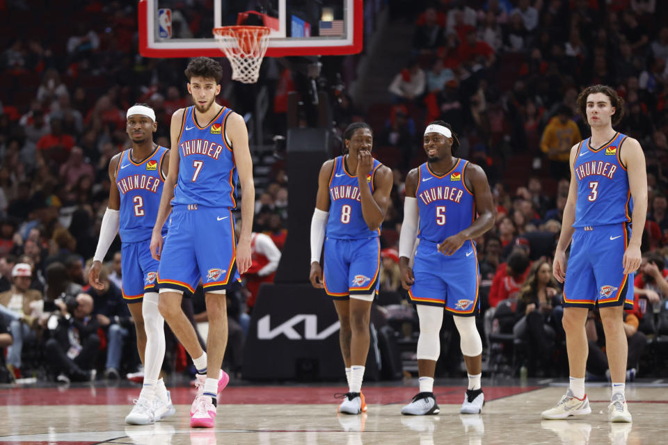 Where do the OKC Thunder statistically rank through 25 games of the