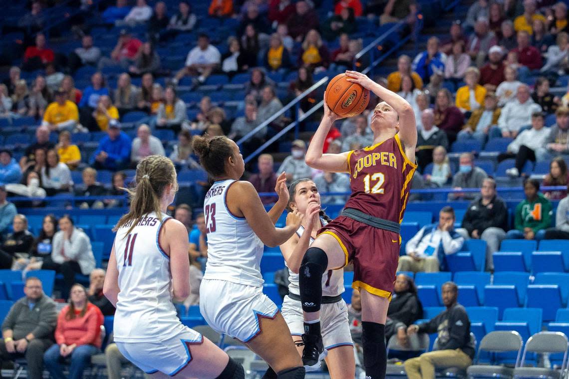 Cooper’s Whitney Lind (12) puts up a shot against Pikeville during last season’s Sweet 16 in Rupp Arena.