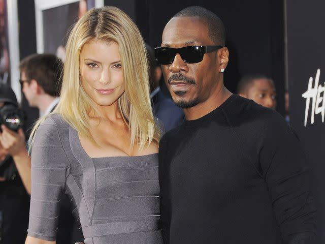 <p>Jon Kopaloff/FilmMagic</p> Eddie Murphy and Paige Butcher arrive at the Los Angeles premiere of ‘ Hercules’ in July 2014 in Hollywood, California