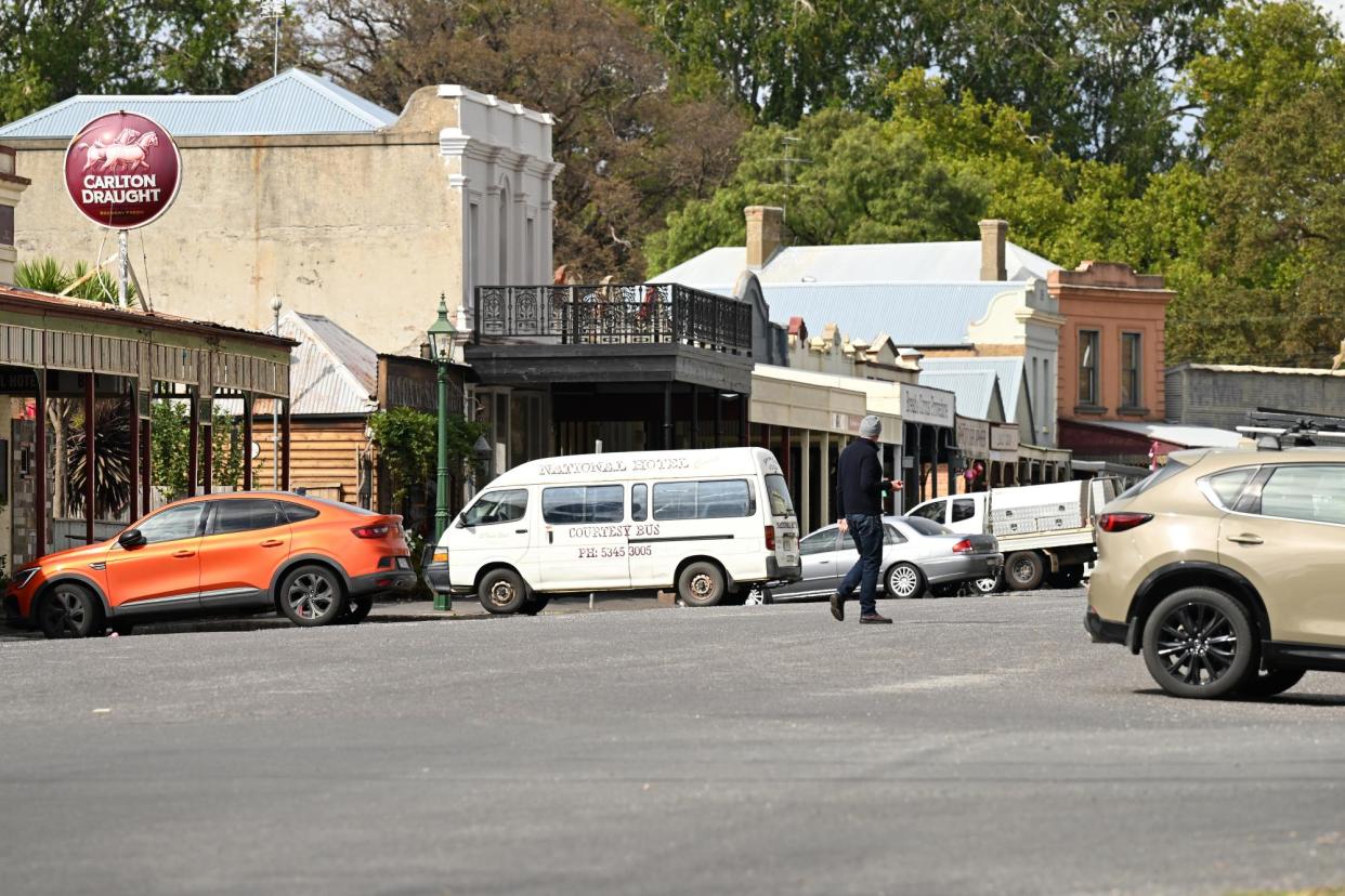 <span>Victoria police say they believe a woman became ill and later died after ingesting a drink at a retreat on Fraser Street in Clunes.</span><span>Photograph: James Ross/AAP</span>