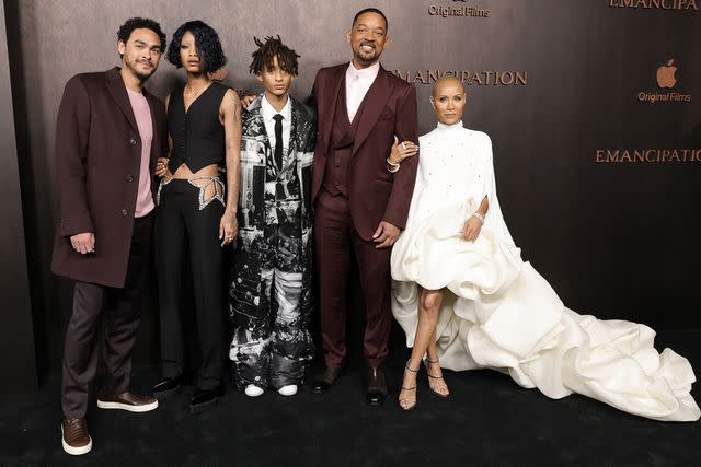 Amy Sussman/WireImage From left: Trey Smith, Willow Smith, Jaden Smith, Will Smith and Jada Pinkett Smith.