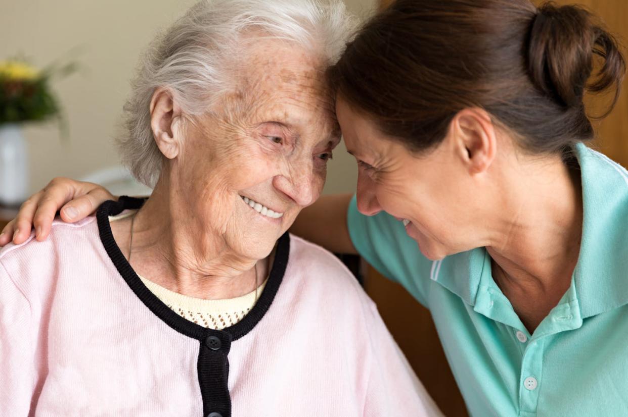 <span class="caption">Your medical team should determine whether you have dementia or just normal memory loss due to aging.</span> <span class="attribution"><a class="link " href="https://www.gettyimages.com/detail/photo/dementia-and-occupational-therapy-home-caregiver-royalty-free-image/820952986?adppopup=true" rel="nofollow noopener" target="_blank" data-ylk="slk:Fred Froese via Getty Images;elm:context_link;itc:0;sec:content-canvas">Fred Froese via Getty Images</a></span>