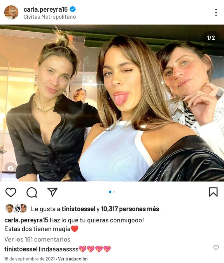 La foto que demuestra la amistad entre Tini Stoessel y Carla Pereyra