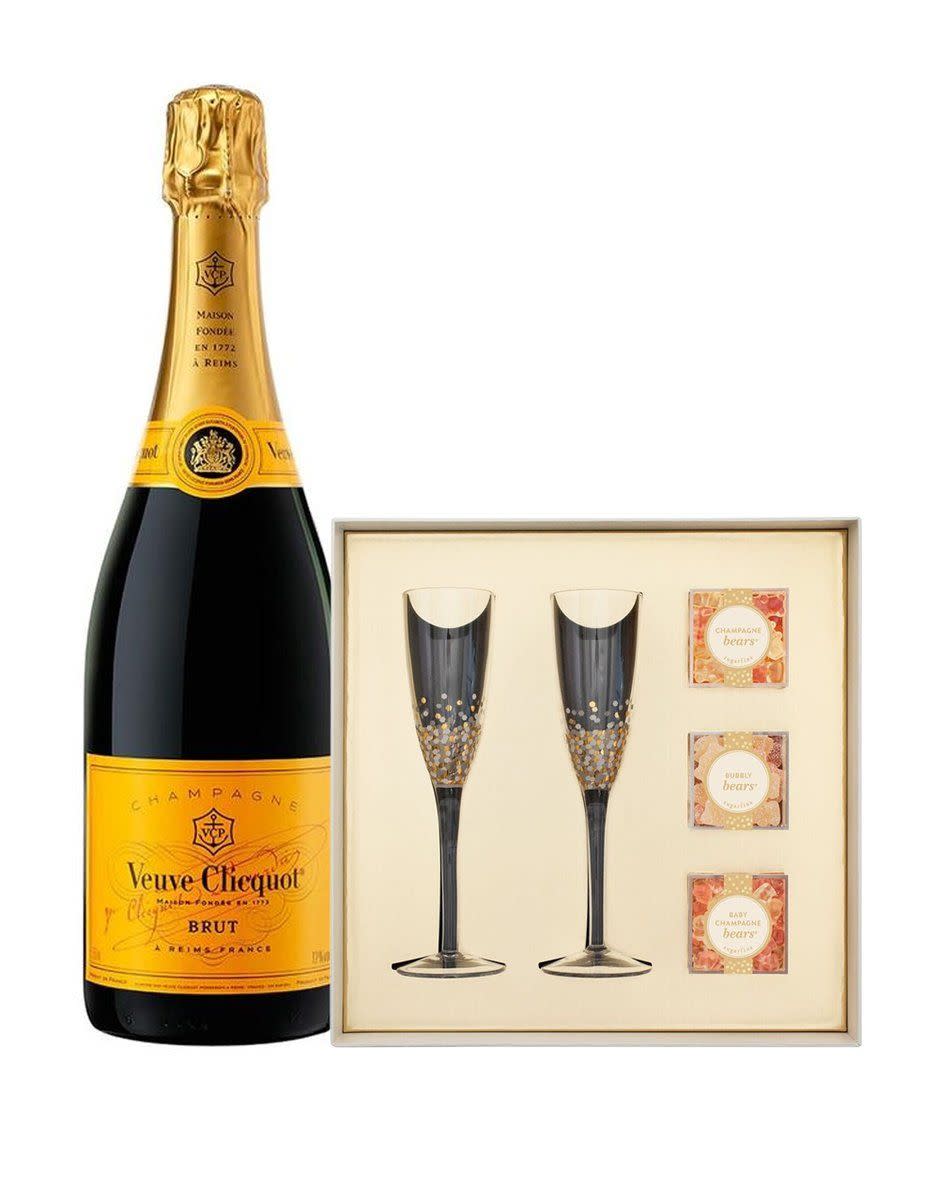 13) Veuve Clicquot Yellow Label 750ml with Sugarfina Pop the Champagne Gift Set