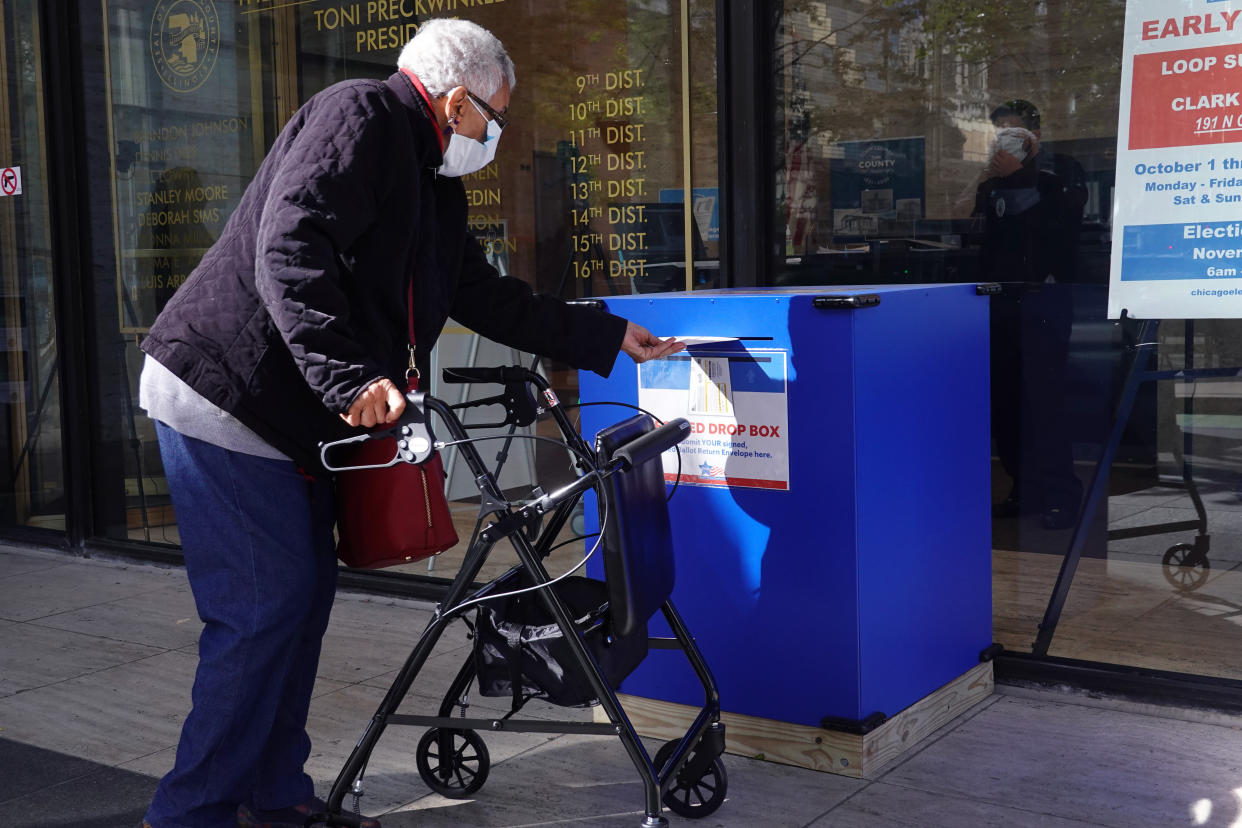The widespread use of ballot drop boxes, vote-by-mail and other ballot options helped improve accessibility and voting experiences for people with disabilities during the 2020 elections, but Republican efforts to institute new voting restrictions are threatening that progress. (Photo: Scott Olson via Getty Images)