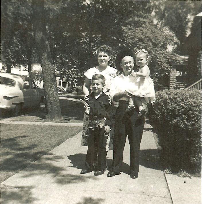 Herbert and June Langer and their children Mary and David in their Chicago neighborhood.